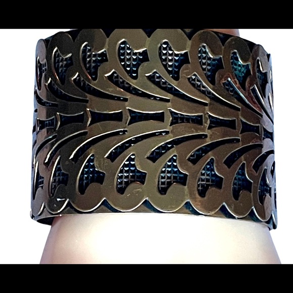 Studio cuff bracelet 1970’s copper abstract handcrafted - Picture 4 of 5